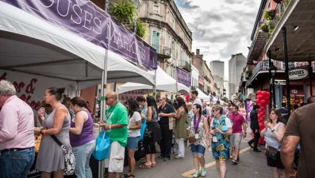 Street shop on Memorial Day